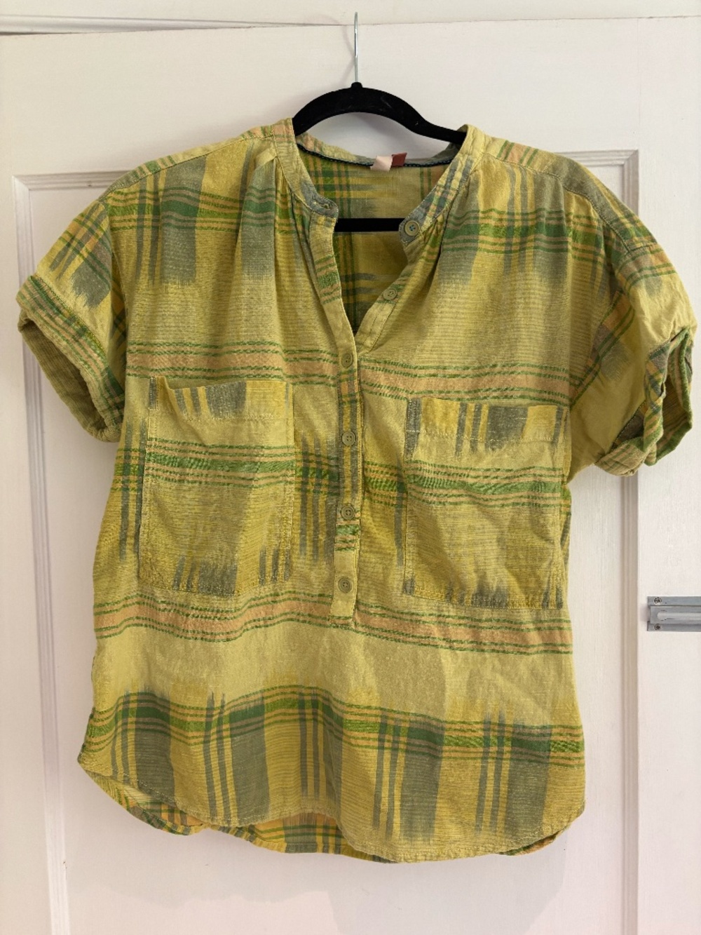 Anthropologie Pilcro Plaid Top size L